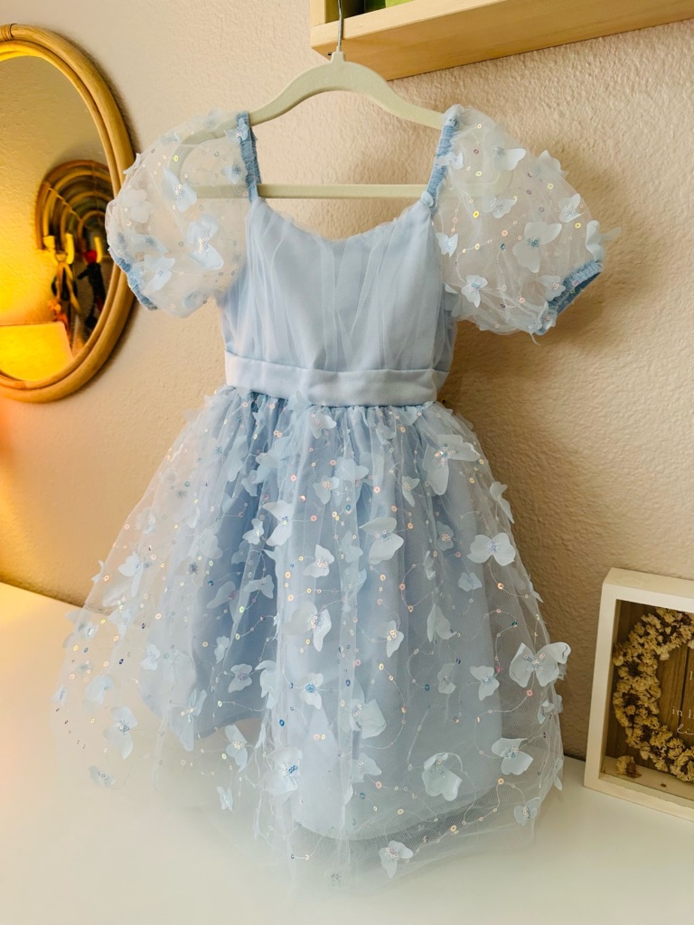 Jessica Simpson Girls Blue Tulle Butterfly Dress Size 4T